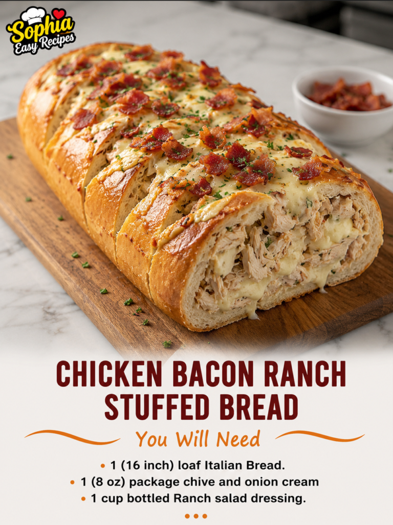 Chicken Bacon Ranch Stuffed Bread