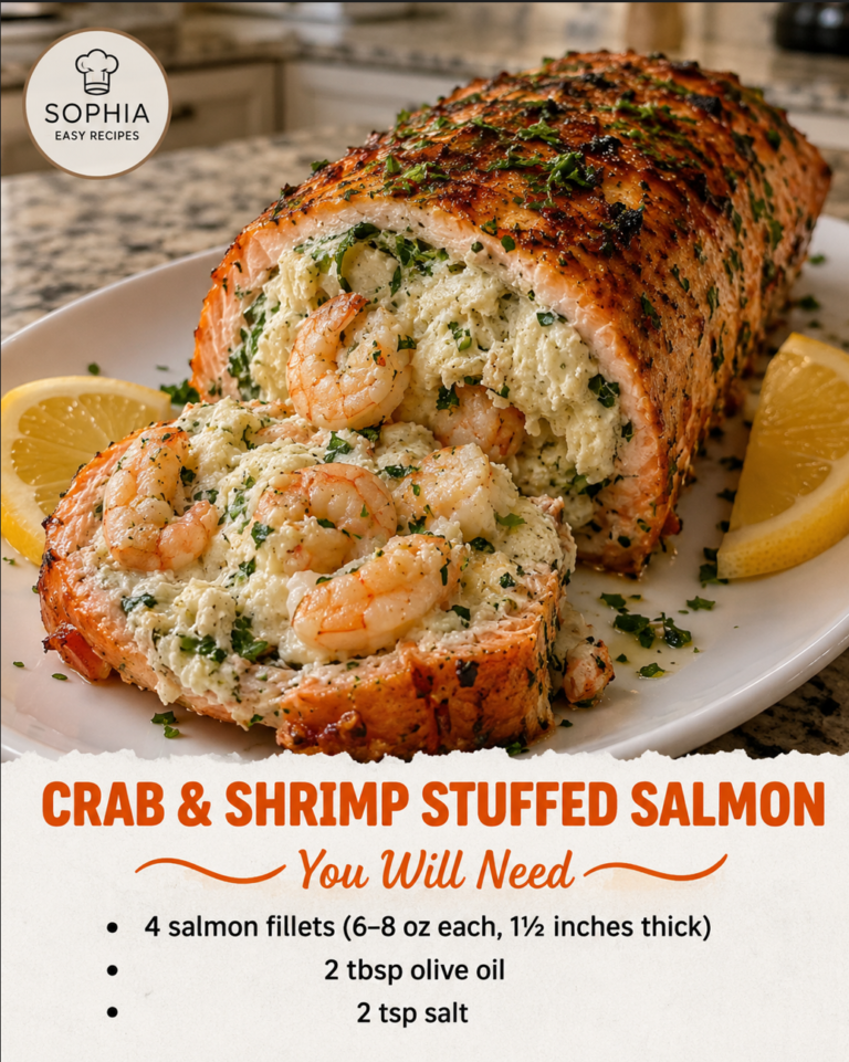Crab & Shrimp Stuffed Salmon