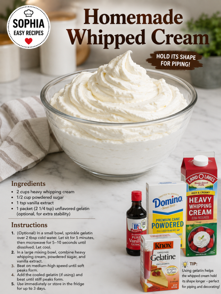 Homemade Whipped Cream