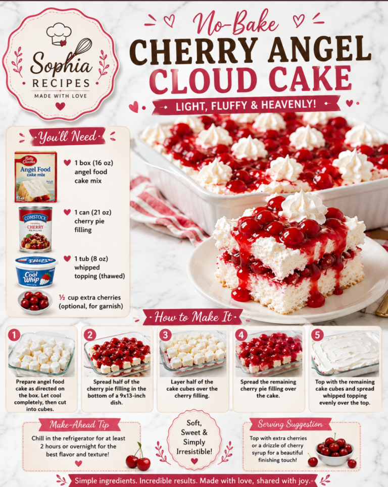 No-Bake Cherry Angel Cloud Cake