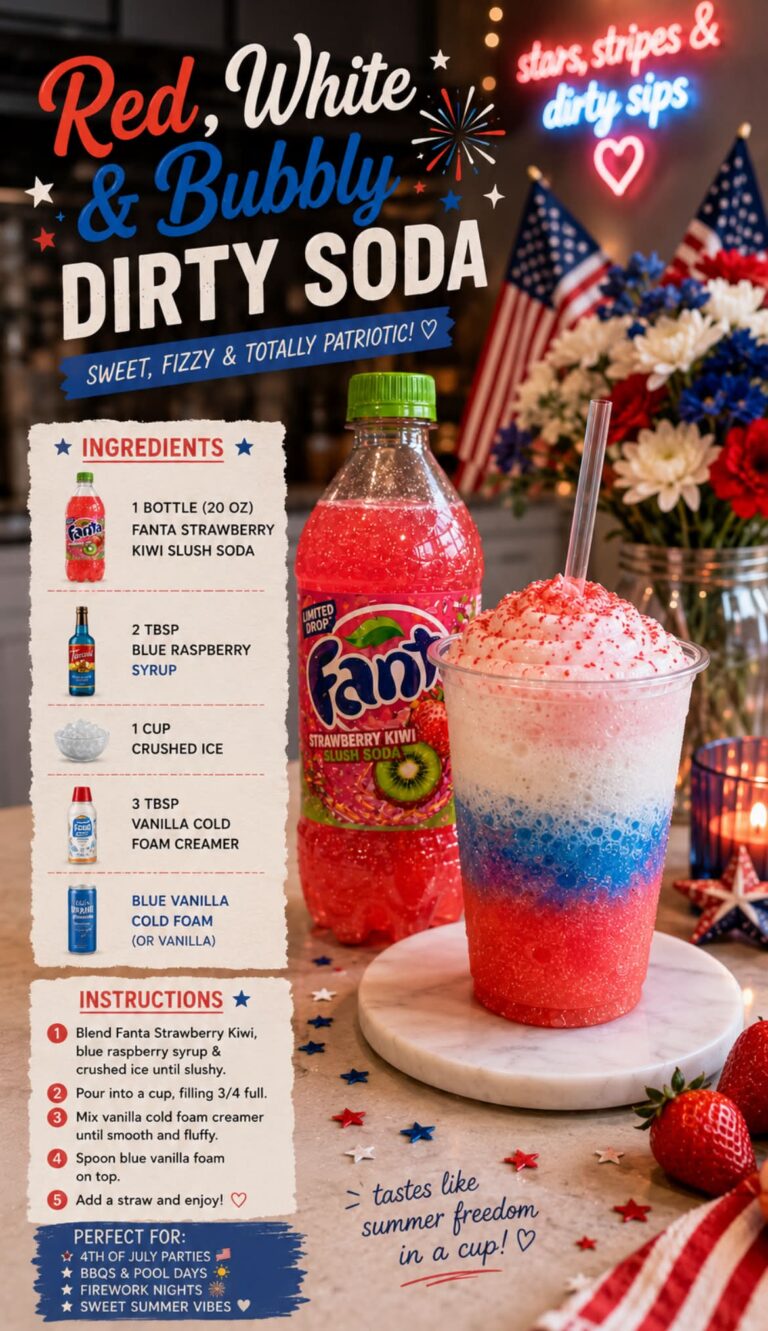 Red, White & Bubbly Dirty Soda