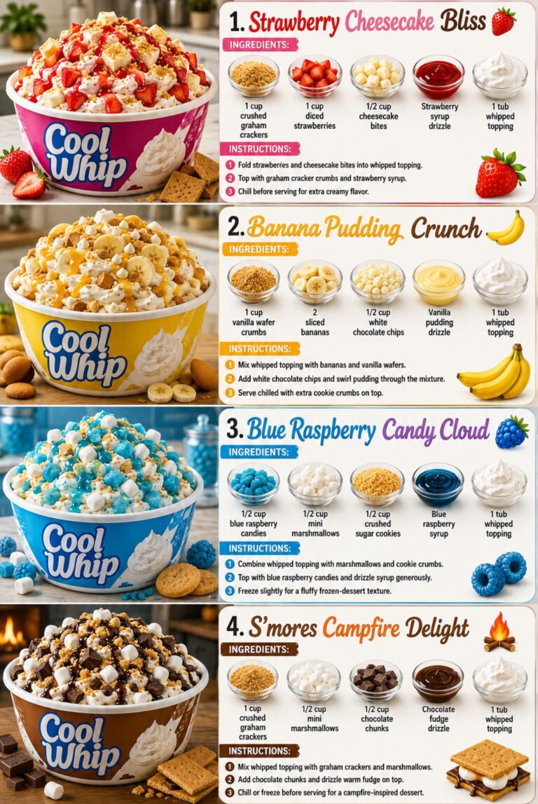 Strawberry Cheesecake Bliss Banana Pudding Crunch Blue Raspberry Candy Cloud S’mores Campfire Delight
