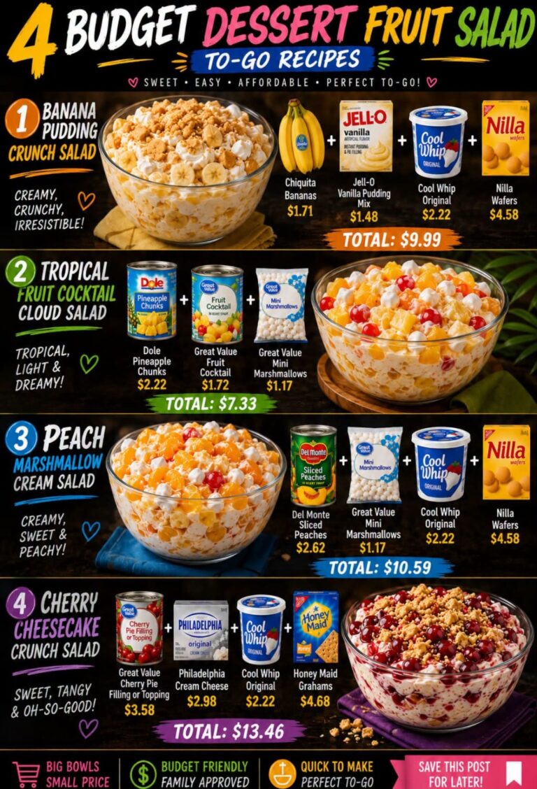 4 Budget Dessert Fruit Salad To-Go Recipes