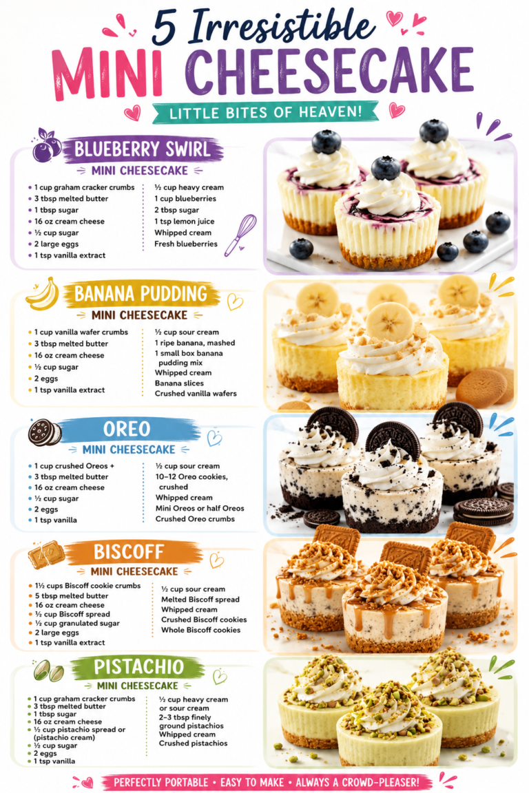 5 Irresistible Mini Cheesecake Recipes