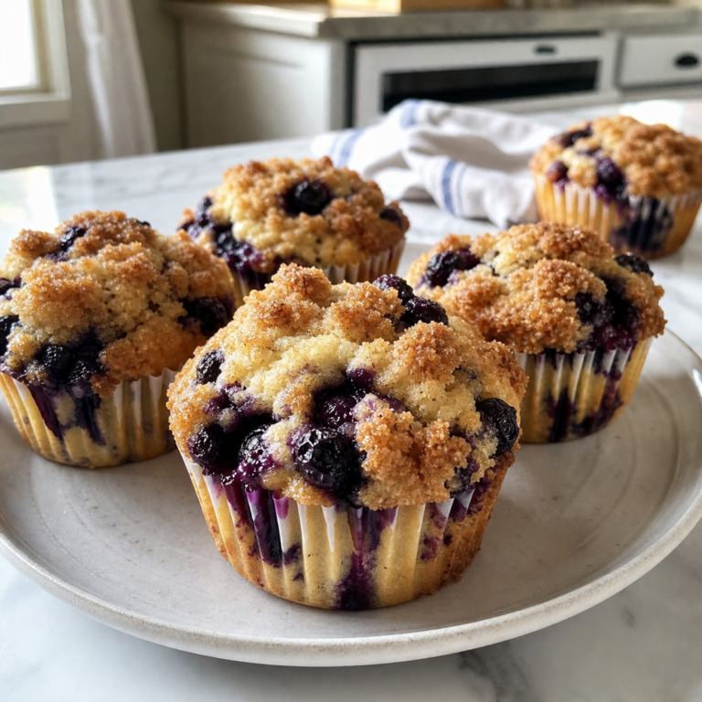 Blueberry Crumble Muffins: Tender, Juicy, and Topped with Buttery Crunch