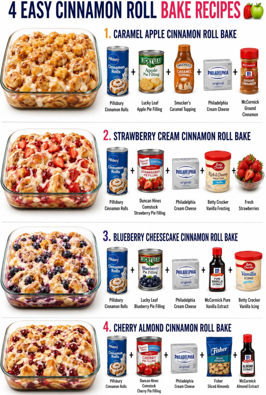 Irresistible Caramel Apple Cinnamon Roll Bake 1 Caramel Apple Cinnamon Roll Bake