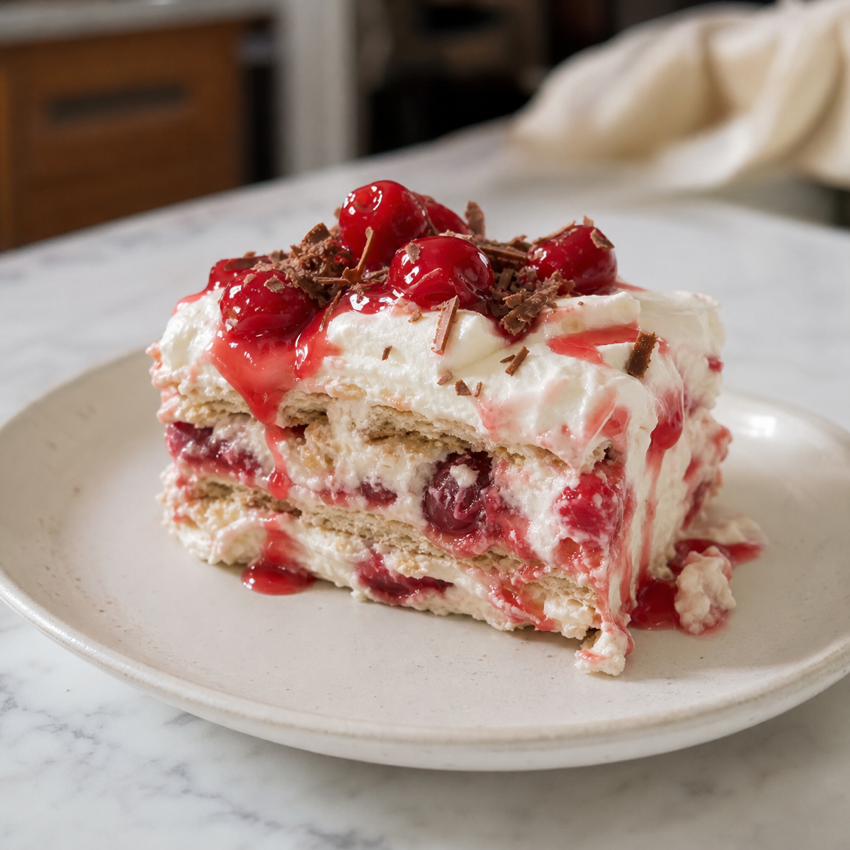 Classic Cherry Icebox Cake: No-Bake Summer Dessert Delight 1 Classic Cherry Icebox Cake: No-Bake Summer Dessert Delight