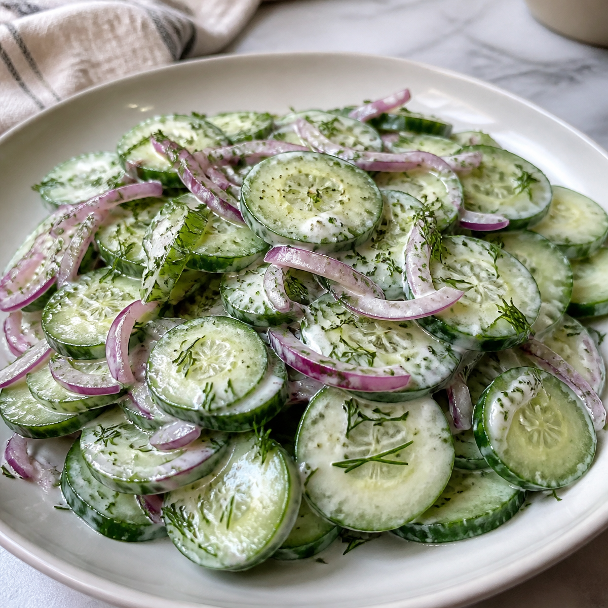 Creamy Cucumber Salad Recipe That'll Make You Swoon 1 Creamy Cucumber Salad Recipe That'll Make You Swoon