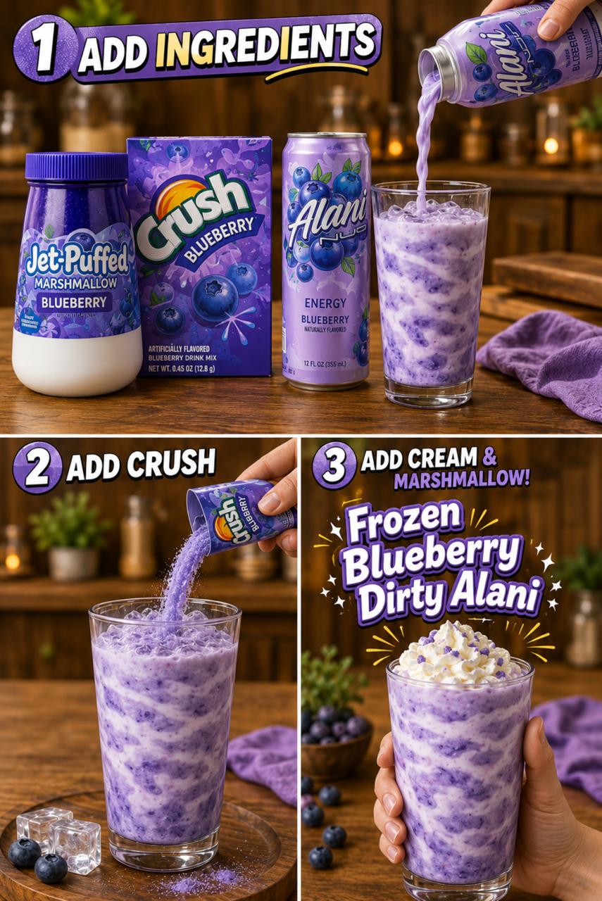 Deliciously Frozen Blueberry Dirty Alani - Indulge in Icy Bliss 1 Frozen Blueberry Dirty Alani