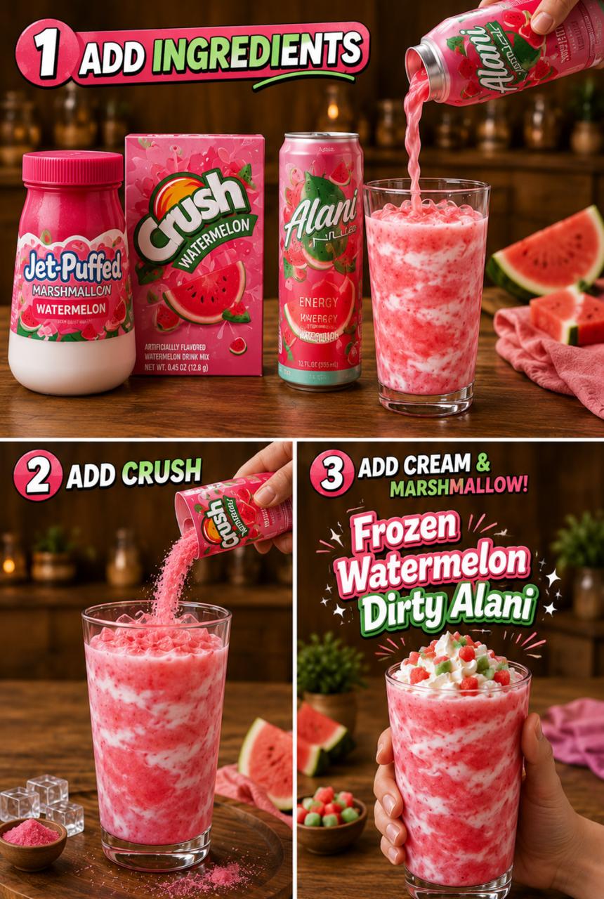 Frozen Watermelon Dirty Alani: A Refreshing Summer Treat 1 Frozen Watermelon Dirty Alani