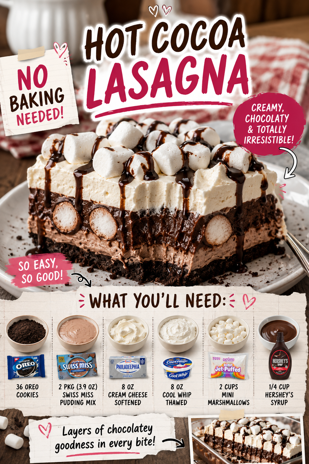 Hot Cocoa Lasagna