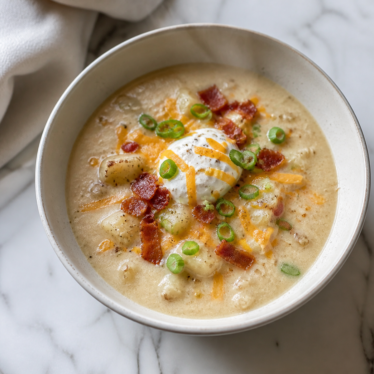 Loaded Baked Potato Soup Recipe (Cozy & Creamy!) 1 Loaded Baked Potato Soup Recipe (Cozy & Creamy!)