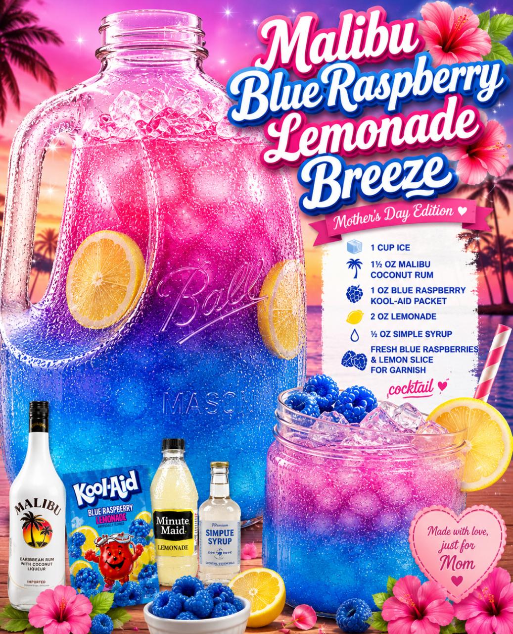 Malibu Blue Raspberry Lemonade: A Refreshing Breeze 1 Malibu Blue Raspberry Lemonade Breeze