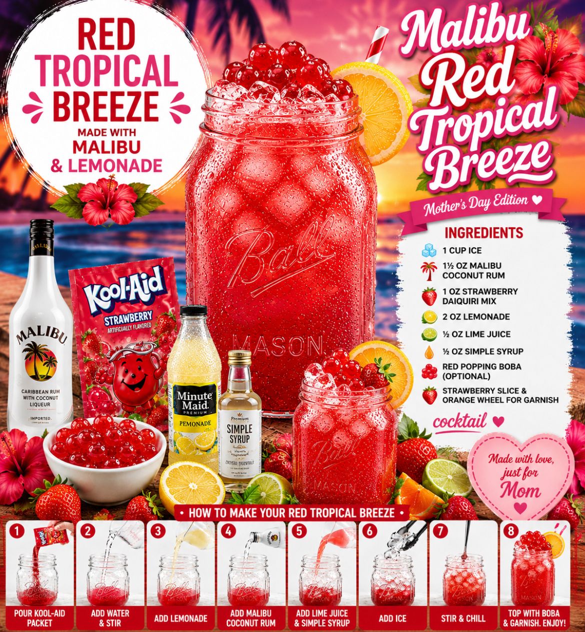 Malibu Red Tropical Breeze: Refreshing Island-Inspired Scent 1 Malibu Red Tropical Breeze