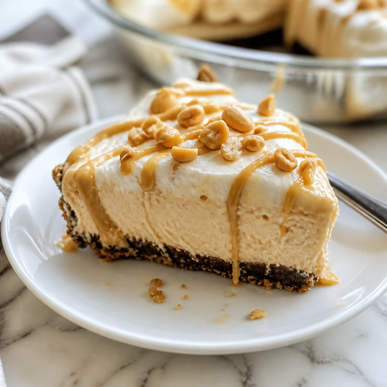 No Bake Peanut Butter Pie (Easy & Creamy!)