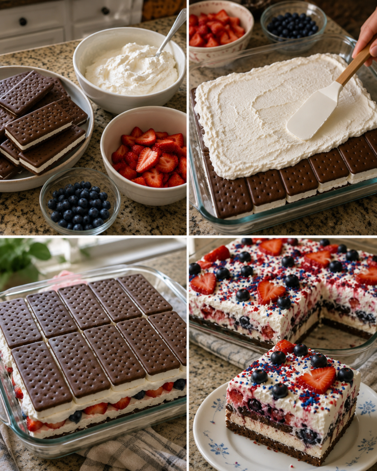 Patriotic Icebox Cake