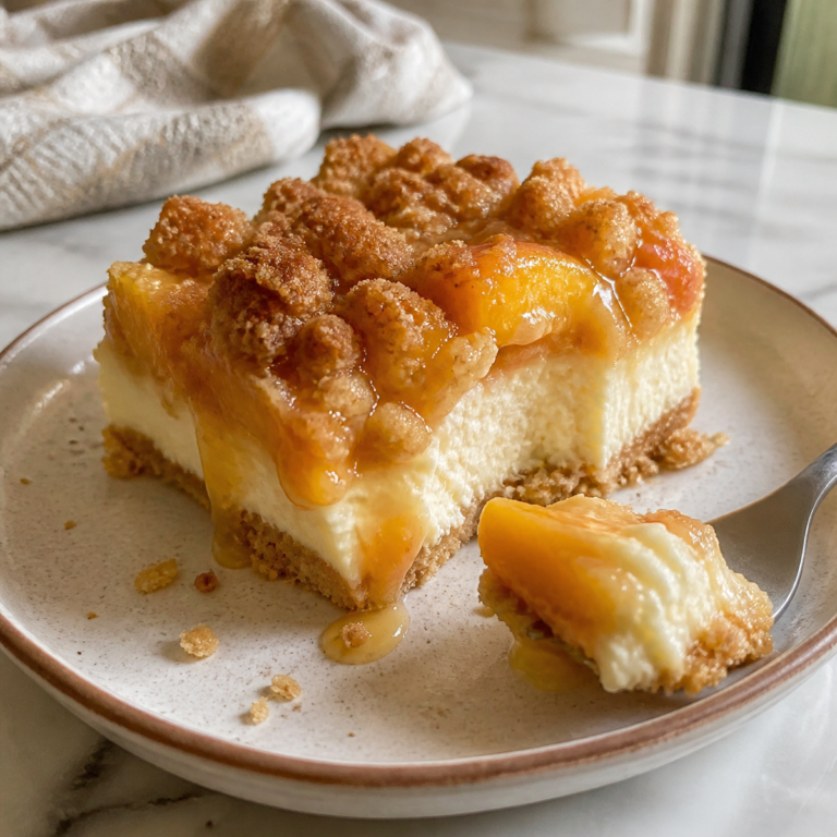 Peach Cobbler Cheesecake Cups (Easy Summer Dessert)