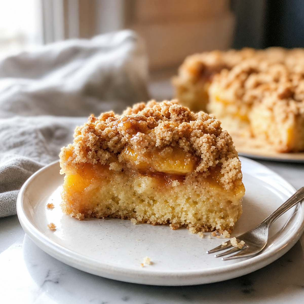 Peach Crumble Cake: Soft, Juicy, and Topped with Buttery Crunch 1 Peach Crumble Cake: Soft, Juicy, and Topped with Buttery Crunch