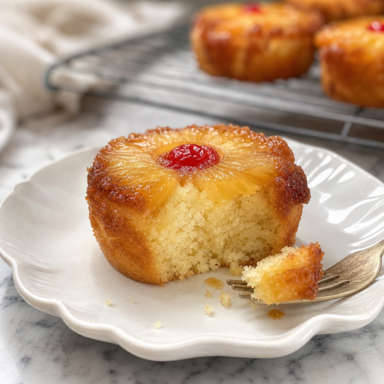 Pineapple Upside Down Cupcakes: Individual Tropical Treats with Caramelized Fruit