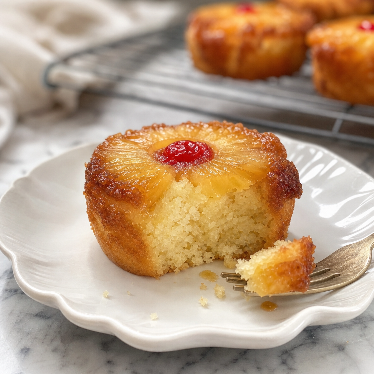 Pineapple Upside Down Cupcakes: Individual Tropical Treats with Caramelized Fruit