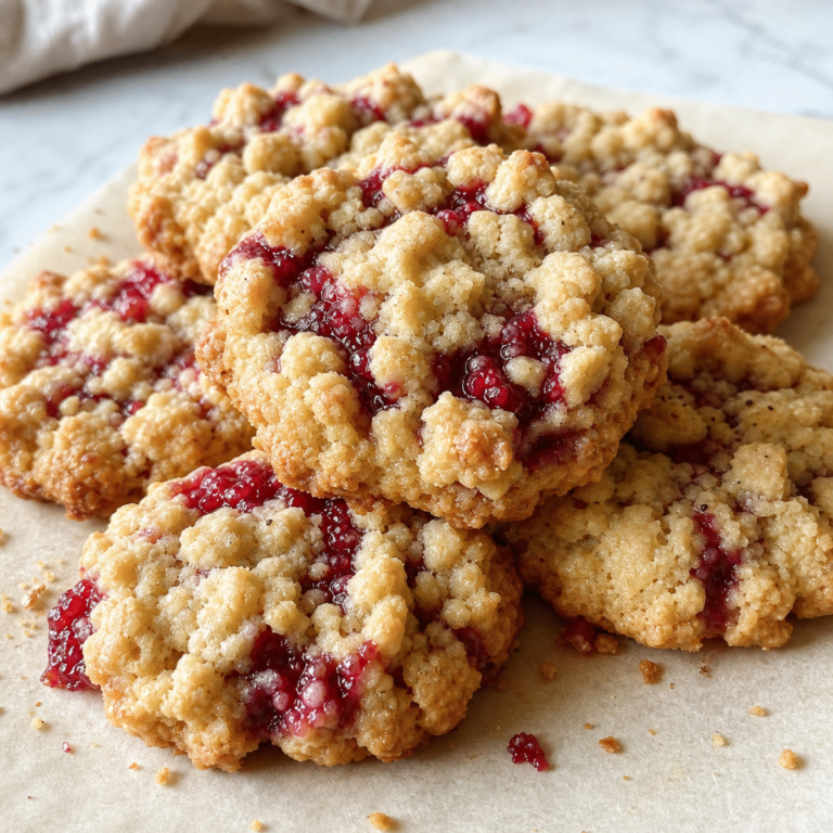 Raspberry Crumble Cookies: Buttery, Jammy, and Perfectly Crumbly