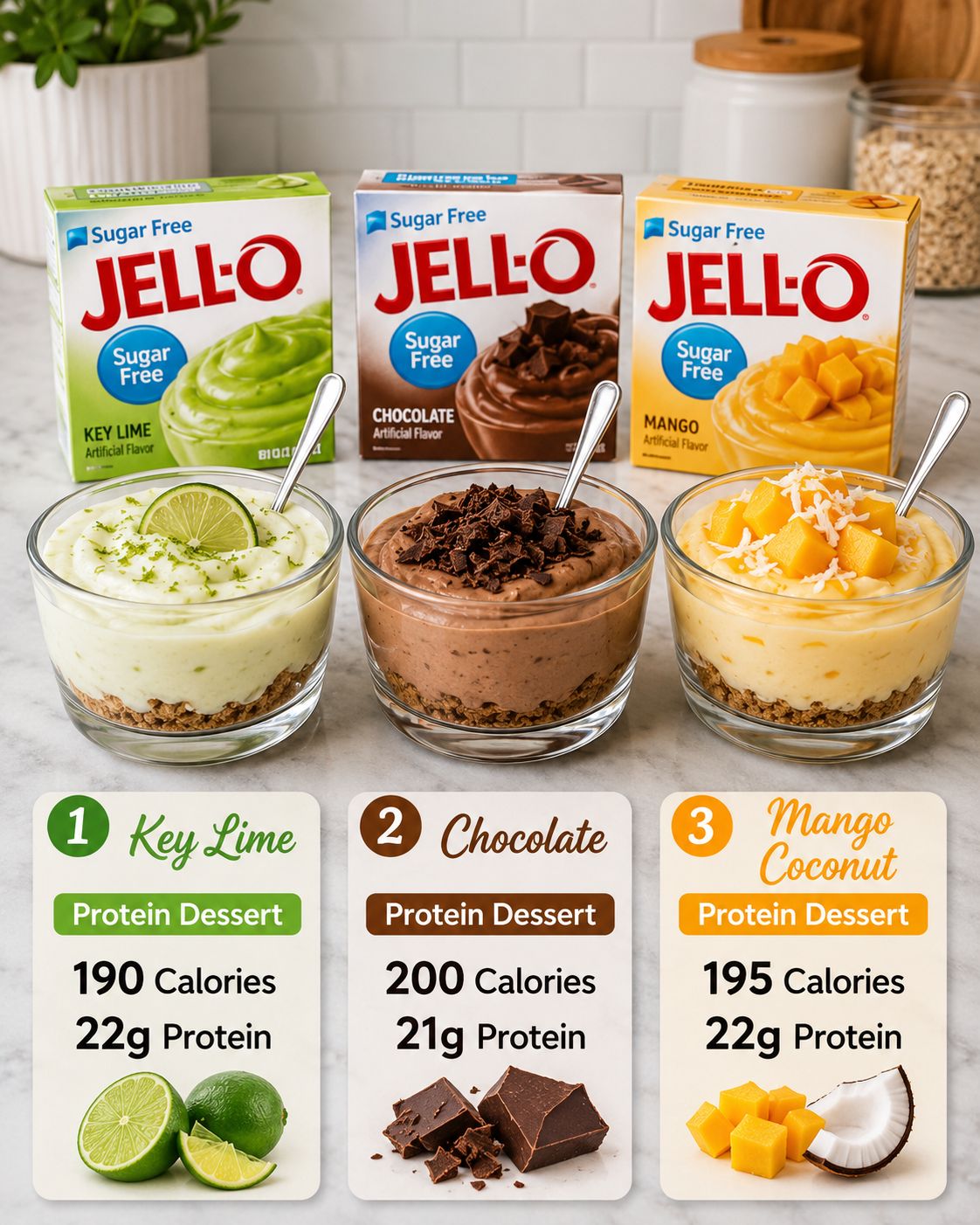 Sugar-Free Jell-O Protein Desserts