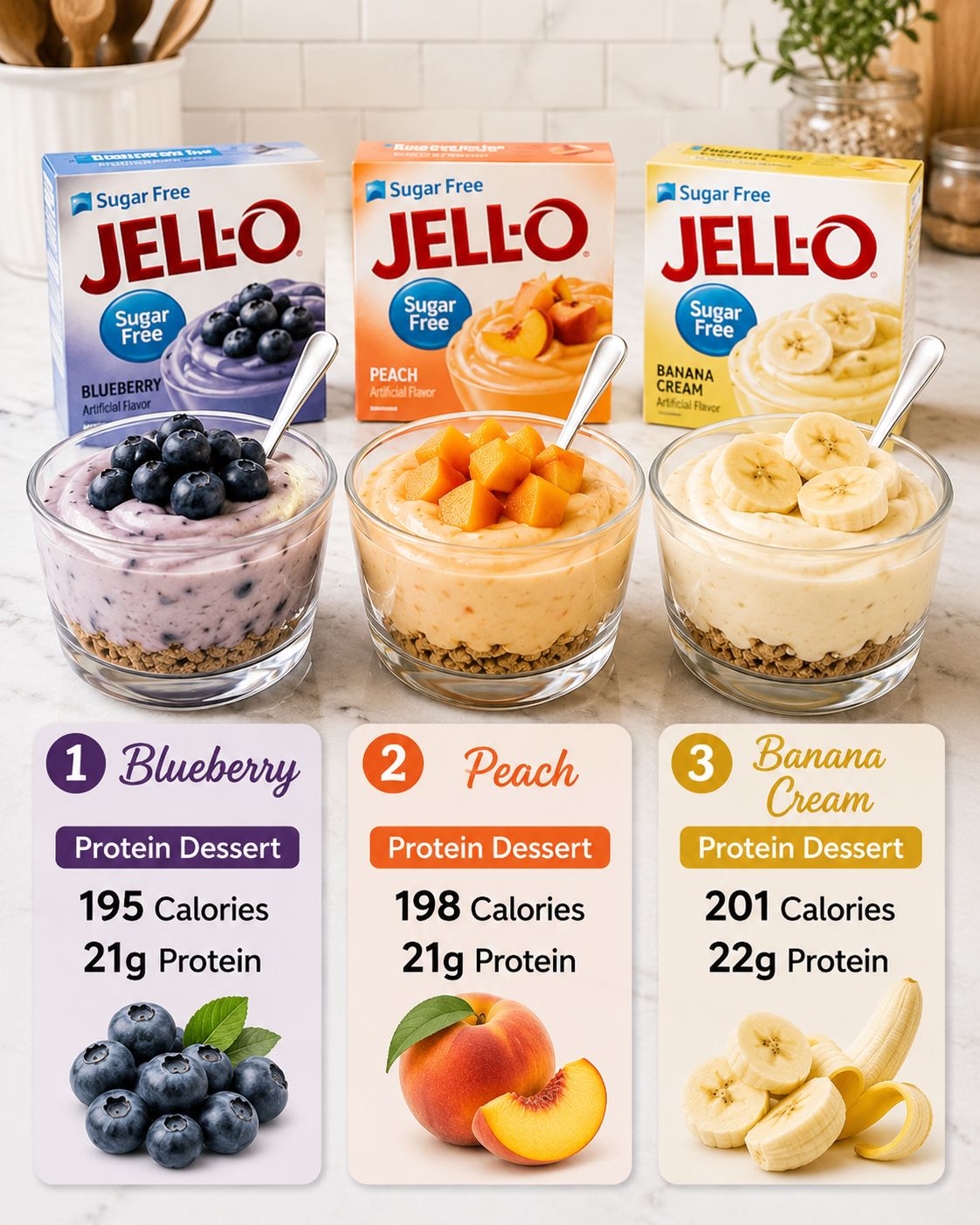 Sugar-Free Jell-O Protein Desserts