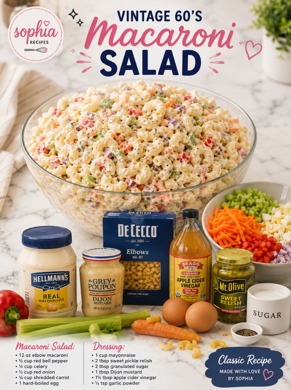 Retro 60s Macaroni Salad: A Nostalgic Taste of the Past 2 Vintage 60's Macaroni Salad