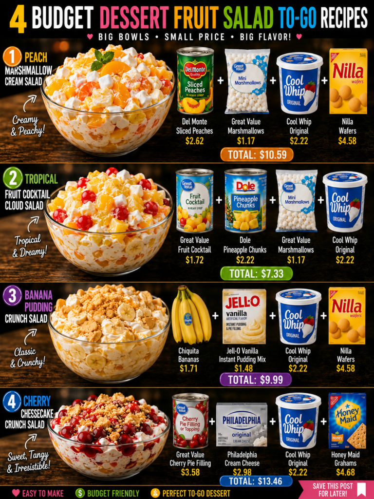 4 Budget Dessert Fruit Salad To-Go Recipes