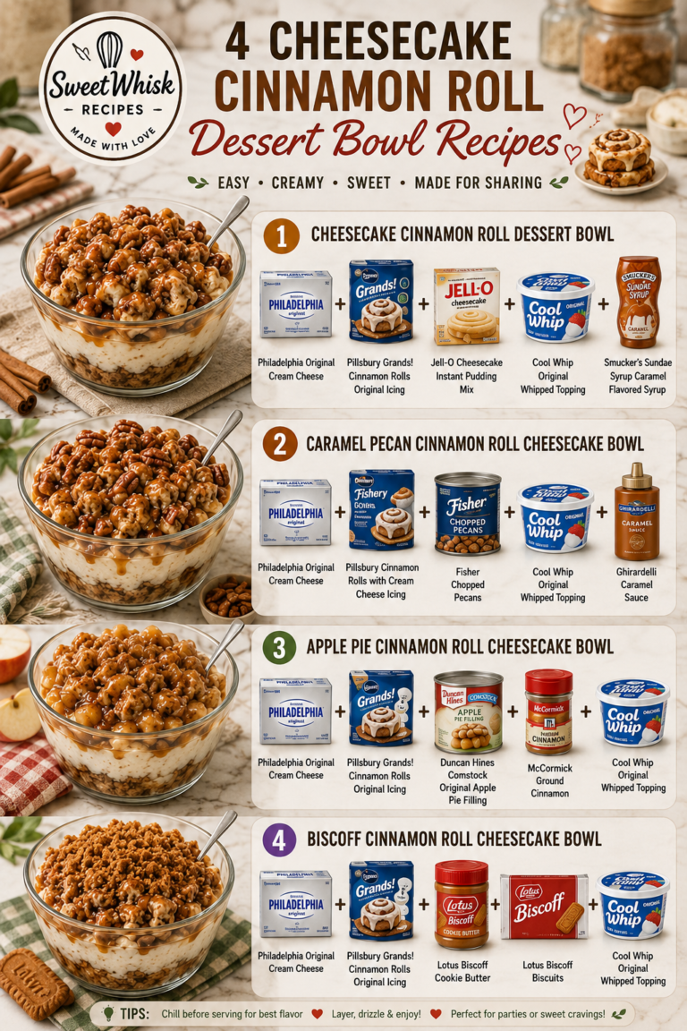 4 Cheesecake Cinnamon Roll Dessert Bowl Recipes