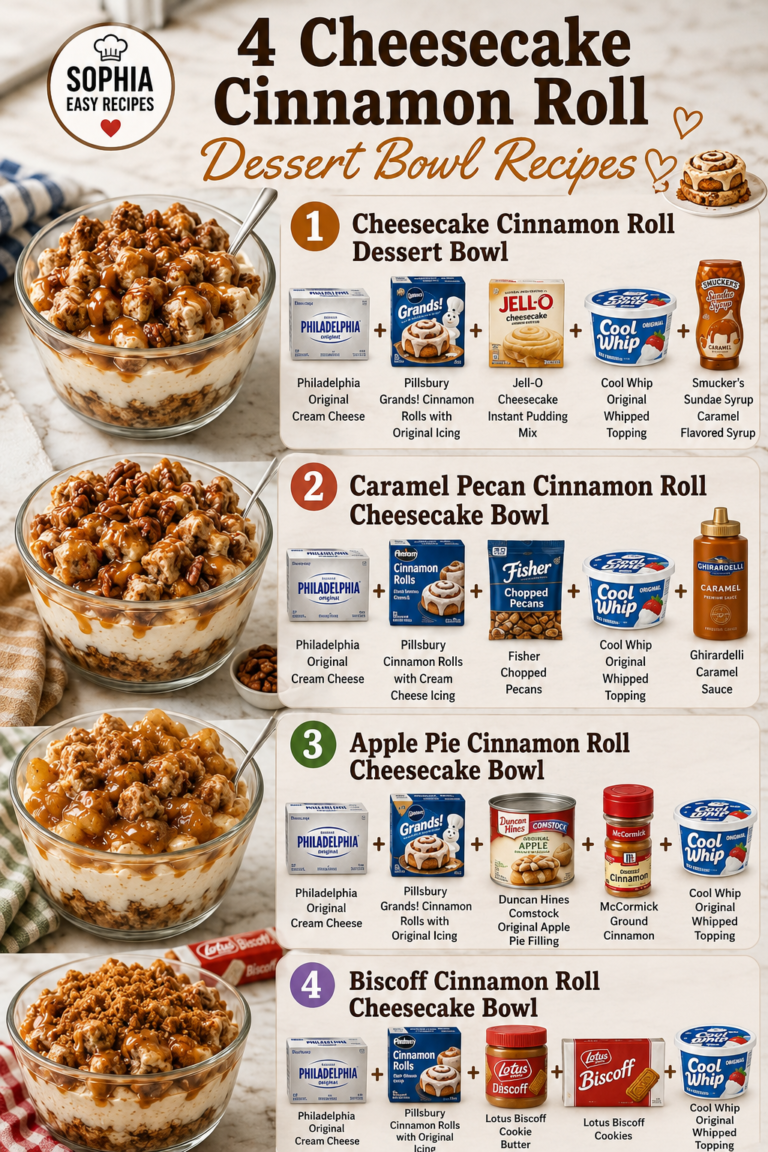4 Cheesecake Cinnamon Roll Dessert Bowl Recipes