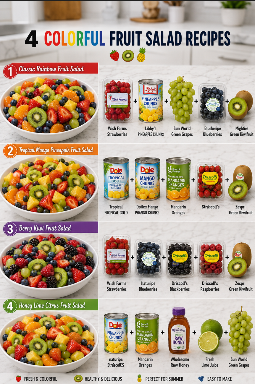 Delectable Fruit Salad Recipes: 4 Vibrant Creations 2 4 Colorful Fruit Salad Recipes