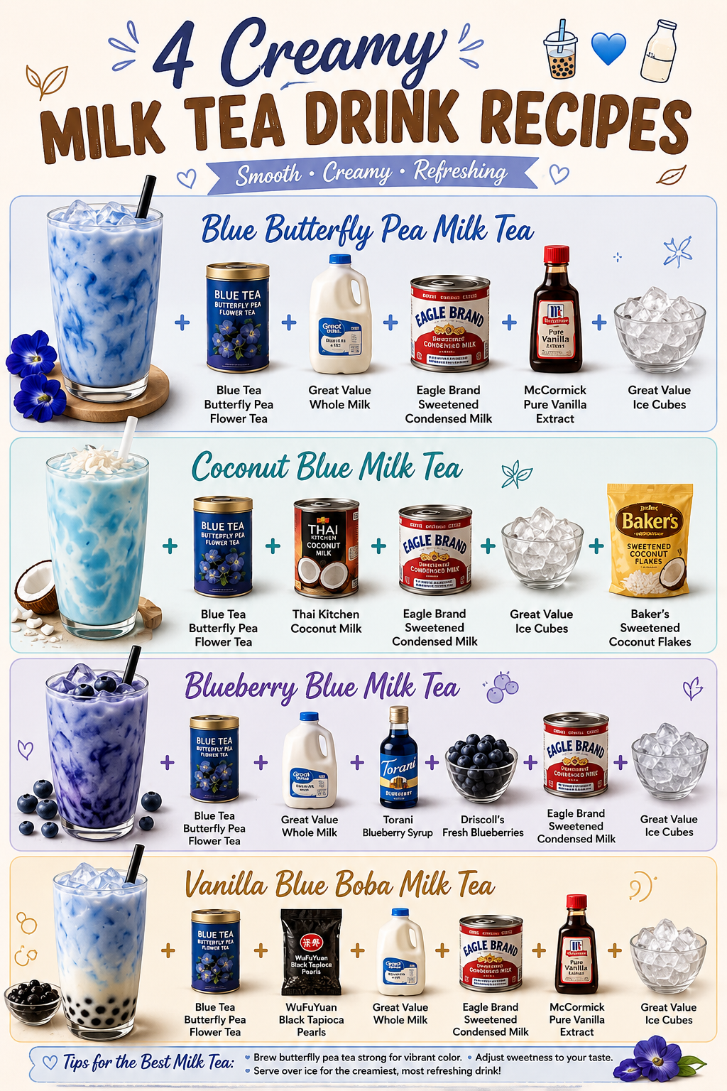 4 Creamy Milk Tea Drink Recipes 1 4 Creamy Milk Tea Drink Recipes