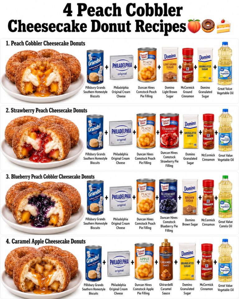 4 Delicious Peach Cobbler Cheesecake Donut Recipes to Try