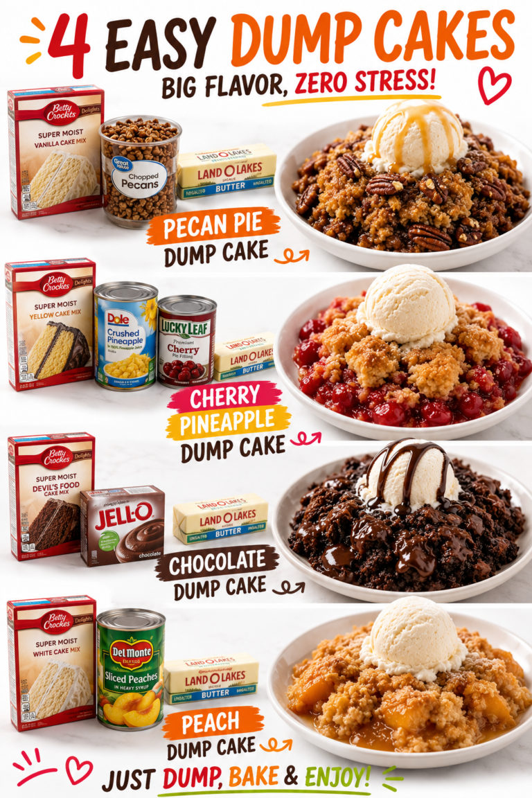 Four easy dump cakes with big flavor and minimal stress
