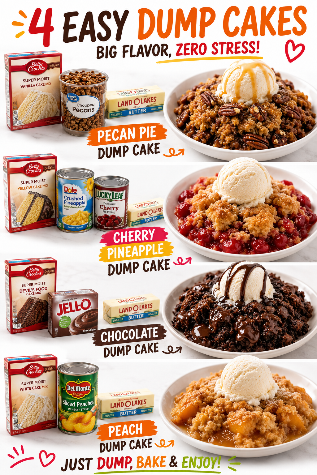 4 Easy Dump Cakes for Big Flavor and Zero Stress 1 Four easy dump cakes with big flavor and minimal stress
