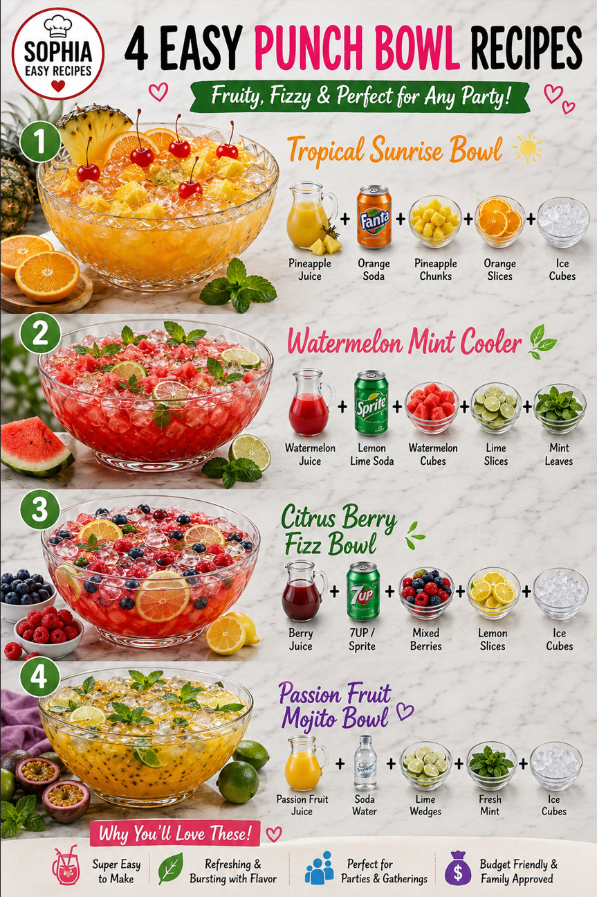 Punch Bowl Recipes That'll Make You a Party Star 1 4 Easy Punch Bowl Recipes