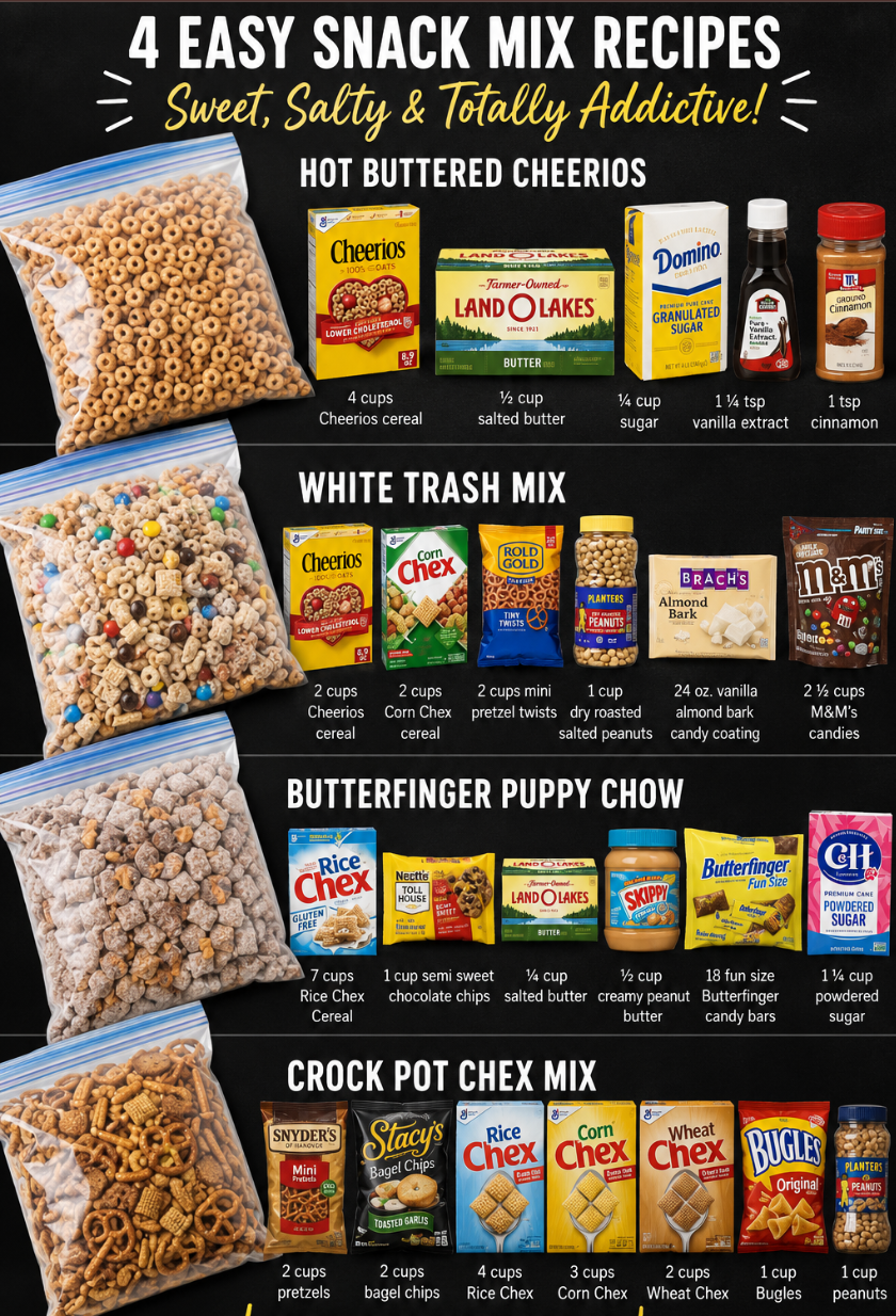 Snack Mix Recipes That'll Make You Smile 1 4 Easy Snack Mix Recipes