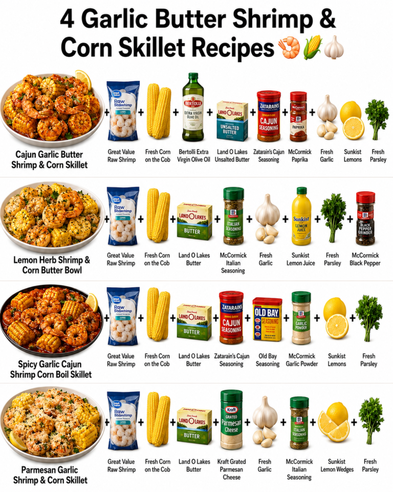 4 Garlic Butter Shrimp & Corn Skillet Recipes