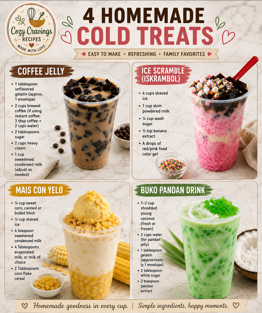 Delightful Homemade Cold Treats to Beat the Heat 2 4 Homemade Cold Treats