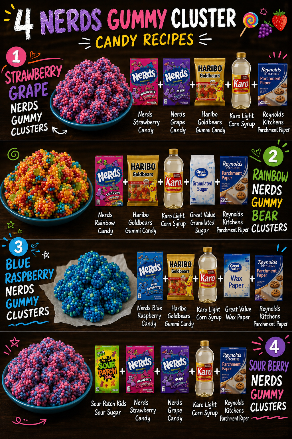4 Nerds Gummy Cluster Candy Recipes 1 4 Nerds Gummy Cluster Candy Recipes
