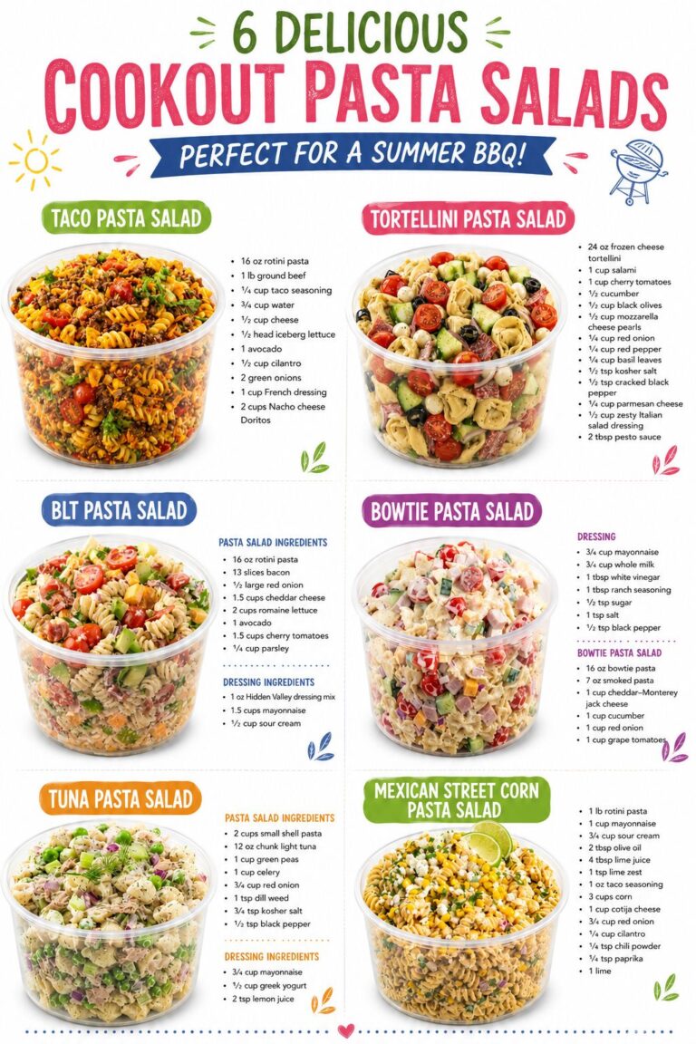 6 Delicious Cookout Pasta Salads