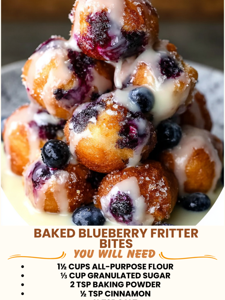 Baked Blueberry Fritter Bites