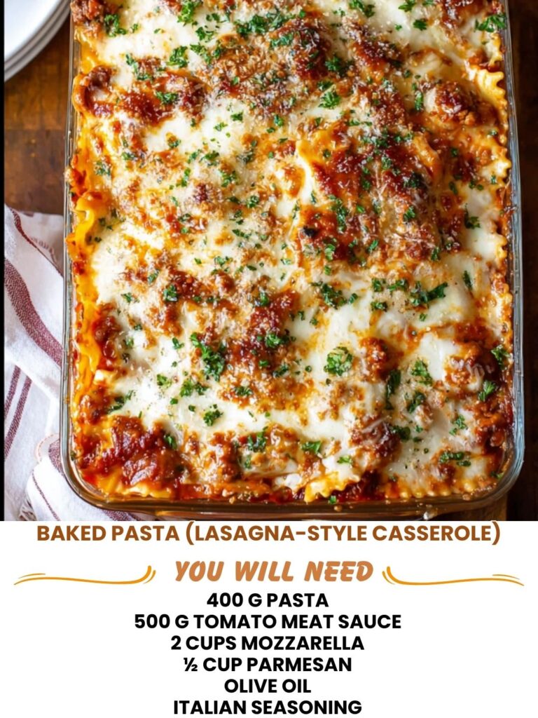 Baked Pasta (Lasagna-Style Casserole)