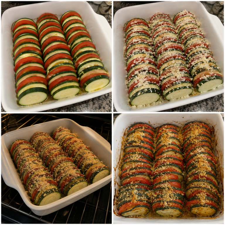 Baked Zucchini and Tomato Stack