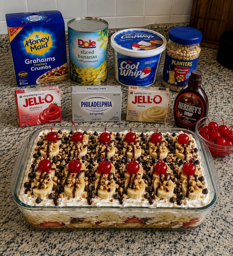 Banana Split Icebox Cake