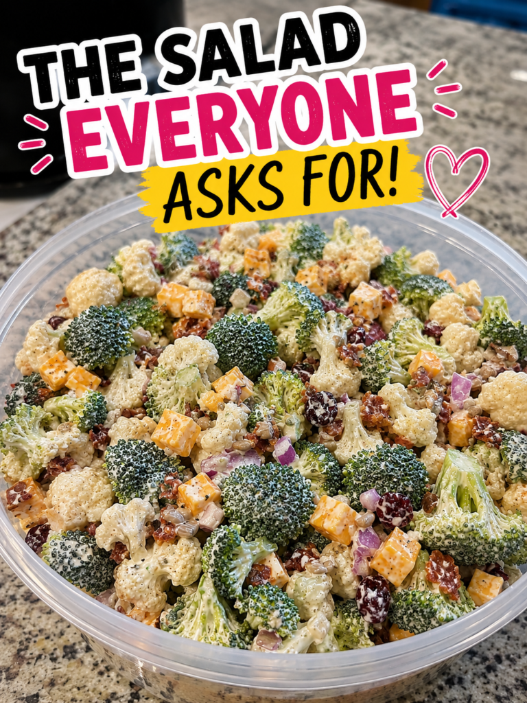 Broccoli and Cauliflower Salad