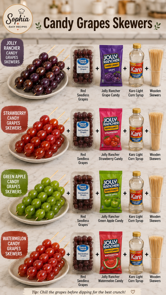 Candy Grapes Skewers | Sweet Treat Magic 1 Candy Grapes Skewers