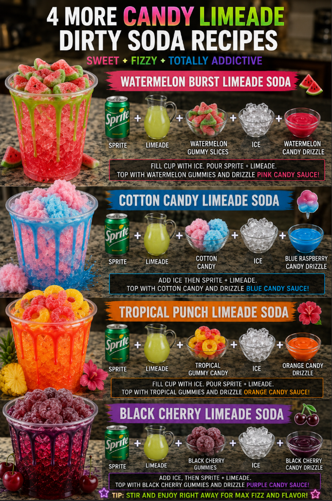 Candy Limeade Dirty Soda Recipes | Homemade Fizz 1 Candy Limeade Dirty Soda Recipes