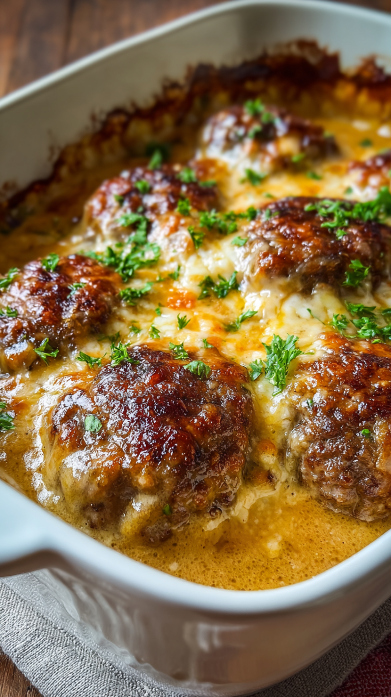 Cheesy Baked Meatballs
